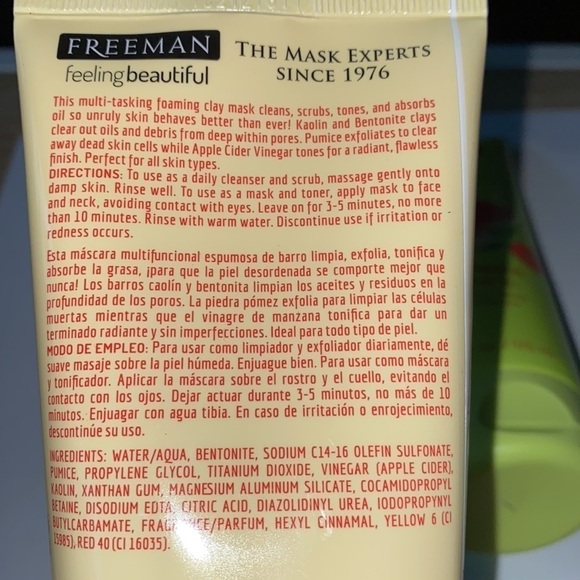 Freeman mask set clay and soothing gel mask apple vinegar and watermelon‎ NEW - Picture 4 of 5